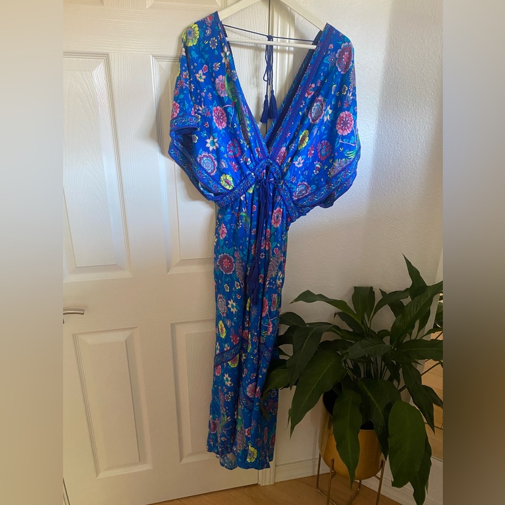Floral Blue Maxi Dress